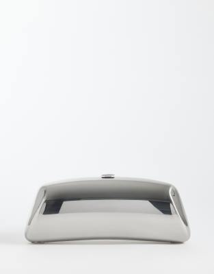 Mango Rectangle Clutch Bag In Blue