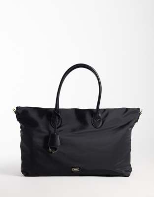 Mango Rectangle Tote Bag In Black