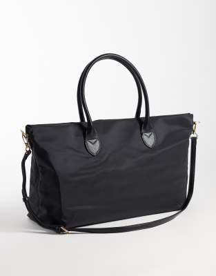 Mango Rectangle Tote Bag In Black