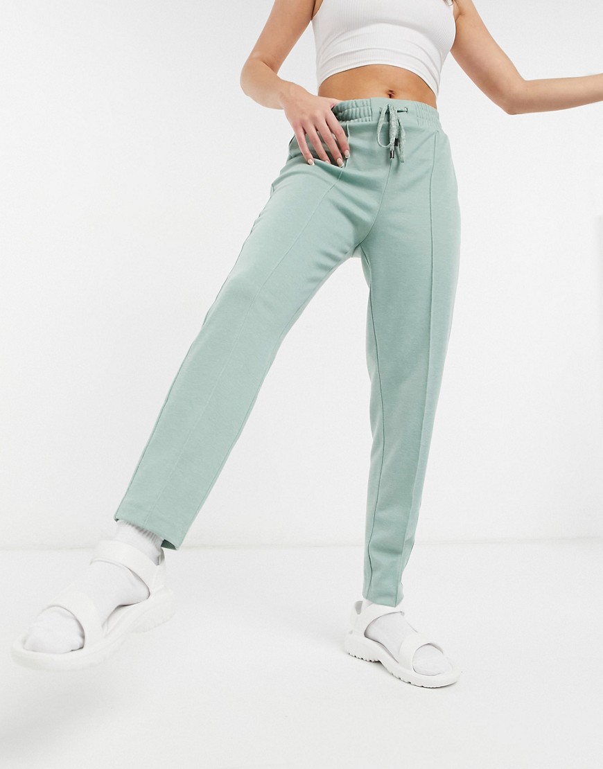 Mango recycled polyester smart sweatpants in sage-Green