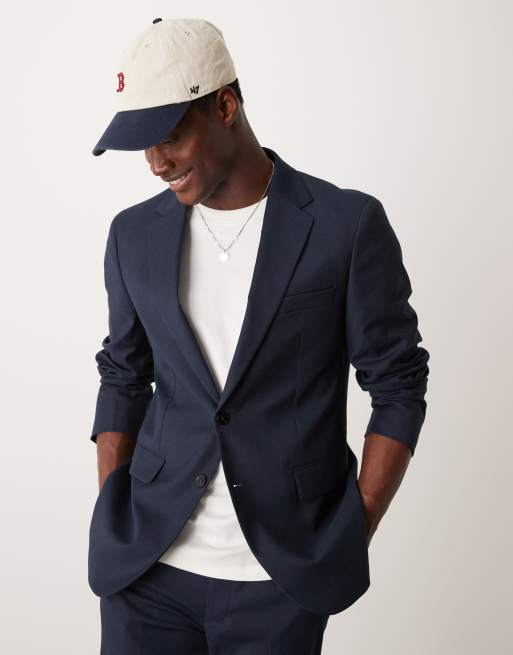 Mango - Regular-fit colbert in marineblauw