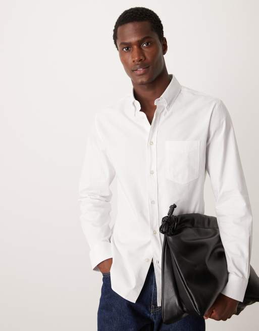 Mango - Regular-fit klassiek overhemd in wit