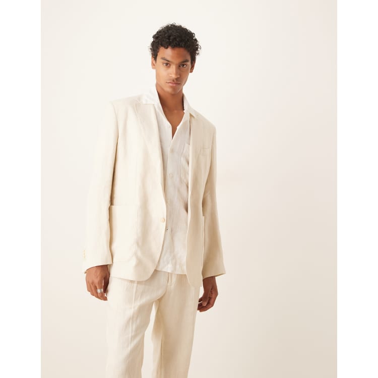 Marron Edition】24 Summer_ Yellow Cream Linen Button Blazer 208398122-1-ecru?$n_750w$&wid=