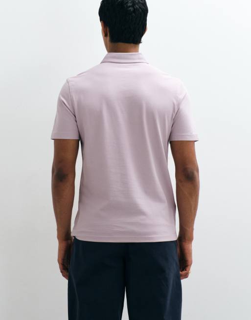 Mango regular fit polo neck t-shirt in light pink, 4 of 5