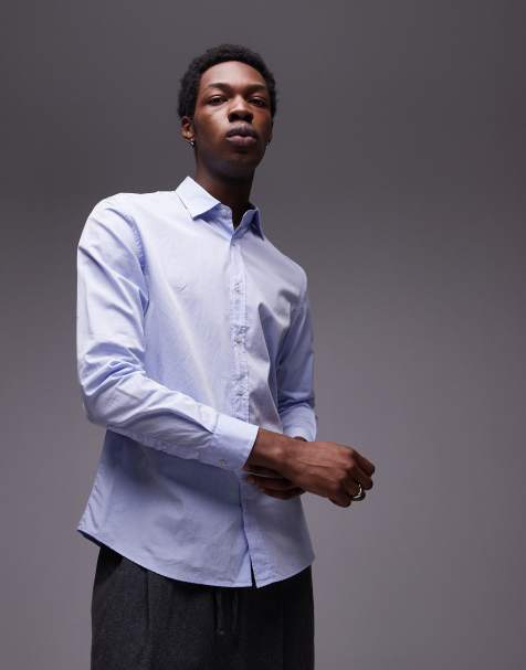 Mango regular fit shirt in pale blue - view 1