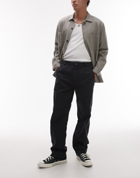 Mango regular fit tailored trouser with drawstring in navy - view 1