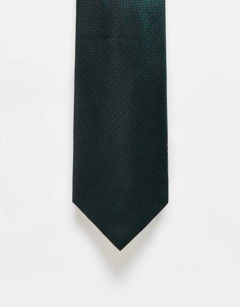 Mango regular tie in khaki green - view 1