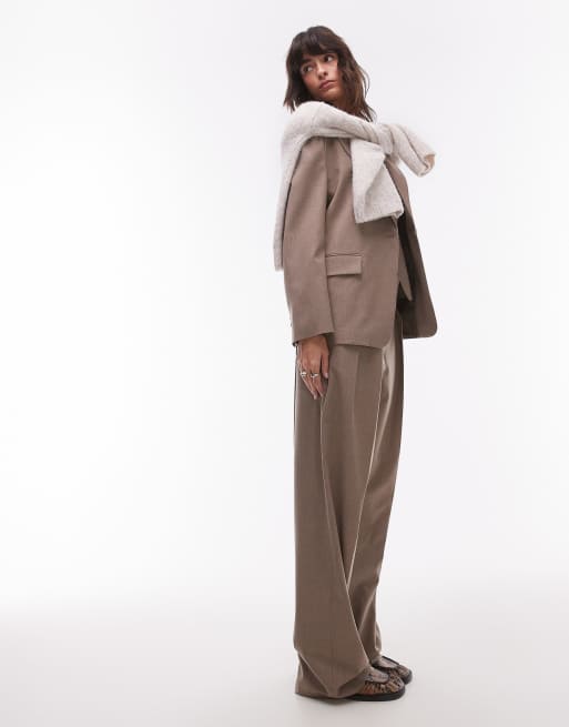 Mango relaxed blazer in brown - part of a set