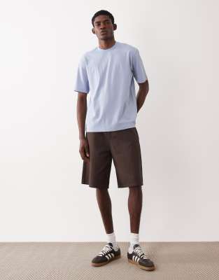 Mango 100% Cotton Slim Fit T-shirt In Blue