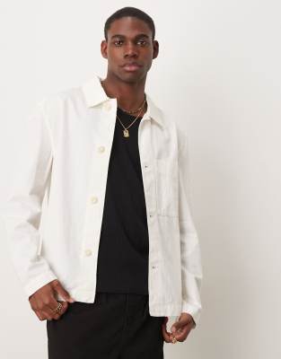 relaxed fit shirt in ecru-Neutral
