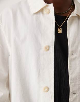 Mango Relaxed Fit Shirt In White