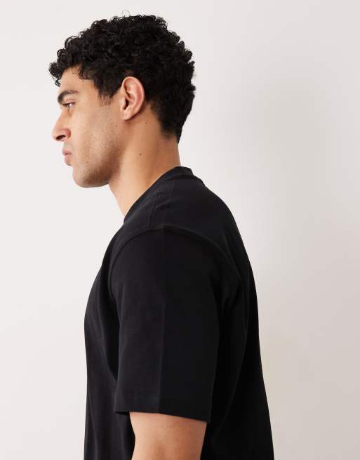 Mango – Relaxed-Fit-T-Shirt aus 100% Baumwolle in Schwarz mit Rundhalsausschnitt, 3 von 5