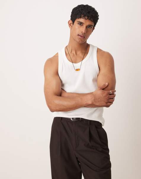 Mango relaxed fit vest in white - view 1