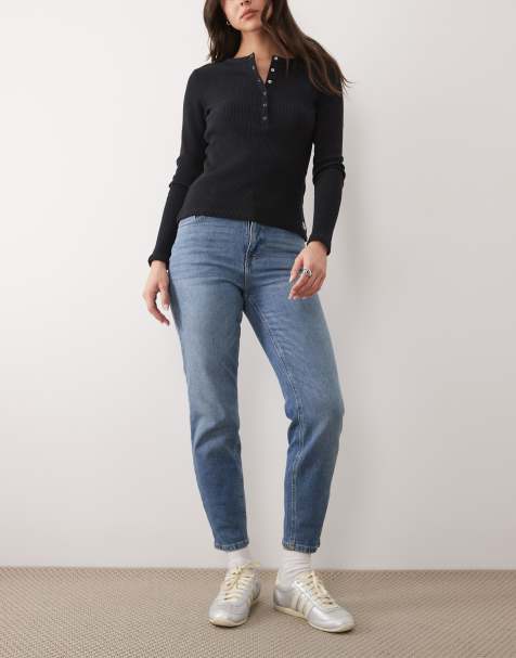 Mango relaxed mom jeans in light blue - view 1