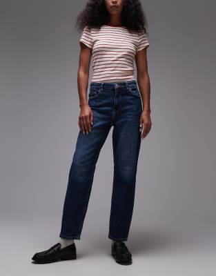 Mango Relaxed Mom Jeans In Blue