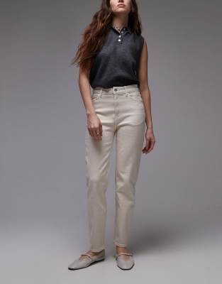 Mango Relaxed Mom Jeans In White