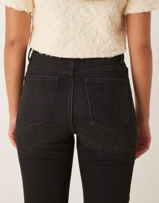 Mango Relaxed New Mom Jeans in Black , 4 of 5