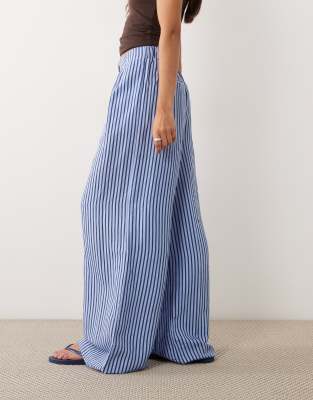 Mango Relaxed Pants In Blue