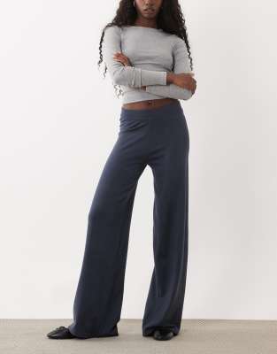Mango Relaxed Pants In Blue