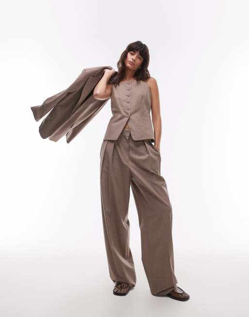 Mango relaxed pants in brown - part of a set