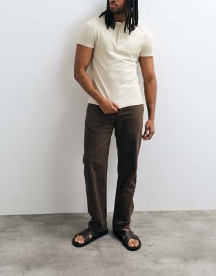 Mango Relaxed Pants In Brown