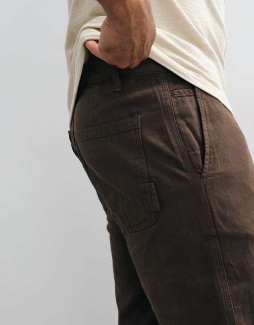 Mango relaxed pants in brown, 5 of 5