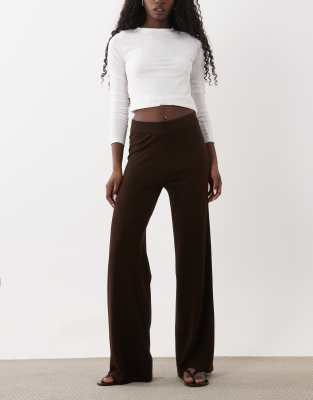 Mango Relaxed Pants In Brown