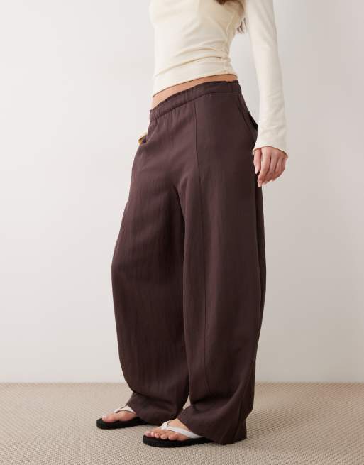 Mango relaxed pants in plum, 2 of 5