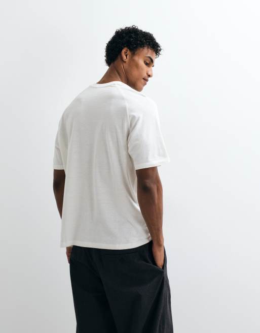 Mango relaxed t-shirt in off white, 5 of 5
