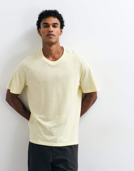 Mango relaxed t-shirt in yellow, 3 of 10