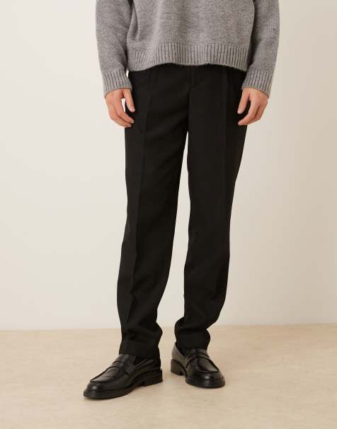Mango relaxed tailored trouser in black - view 1