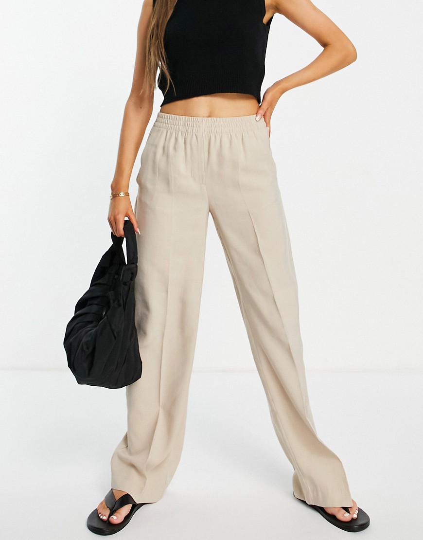 Mango relaxed tailored trouser in dusty gray-Grey