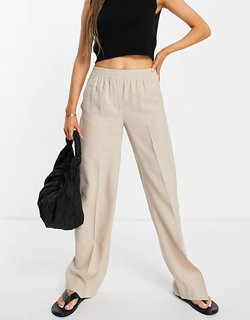 Mango relaxed tailored trouser in dusty grey