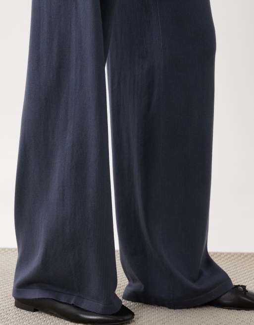 Mango relaxed trouser in blue, 4 of 5