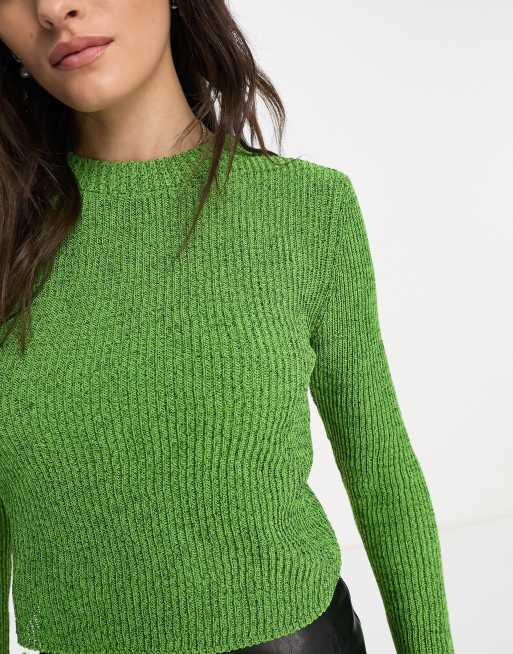 Mango green outlet sweater