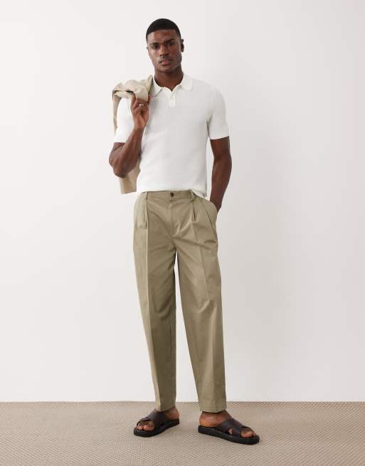 Mango ribbed knit polo shirt in ecru, 2 of 5