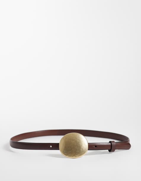 Mango - Riem met statement gesp in bruin - view 1