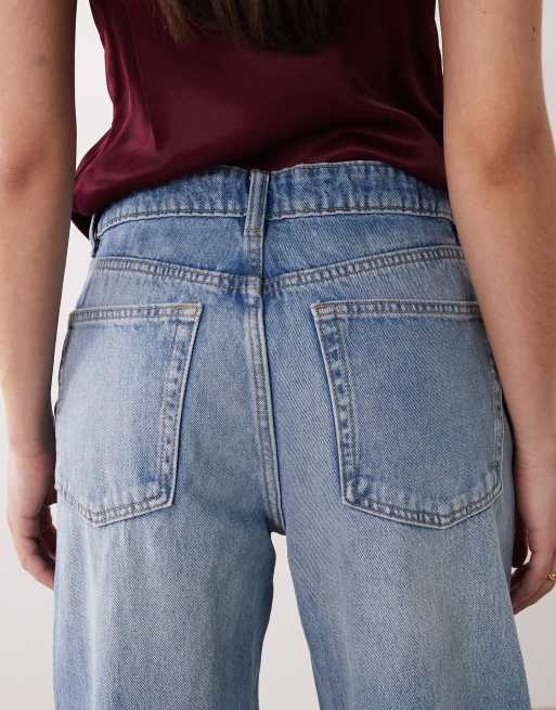 Mango River 100% cotton straight jeans in light blue, 5 of 5