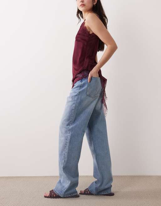 Mango - River - Jeans dritti in 100% cotone azzurri, 3 di 5