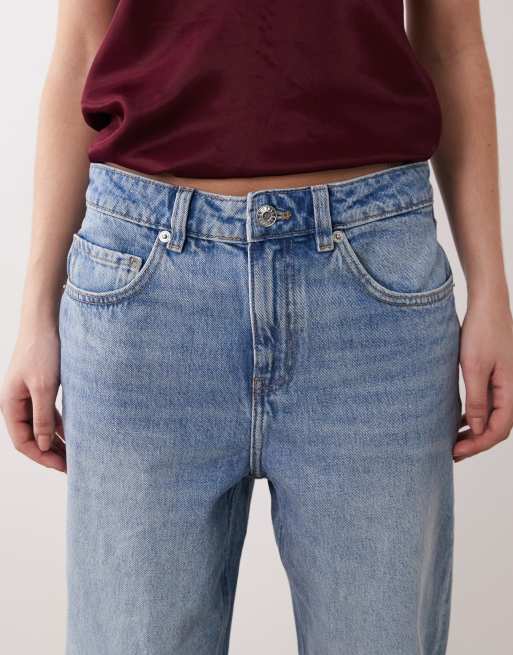 Mango - River - Jeans dritti in 100% cotone azzurri, 4 di 5