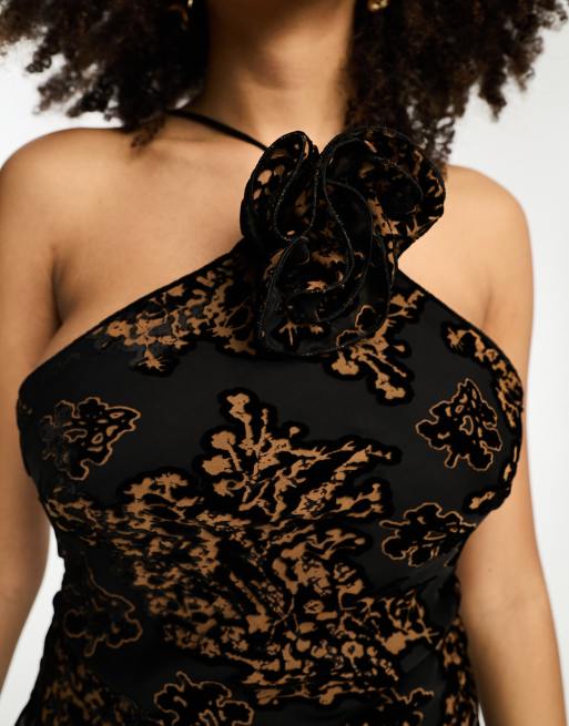Robe Noire Dos Nu En Coton MANGO Taille 36 - été, Style évasé, Occasion TB état