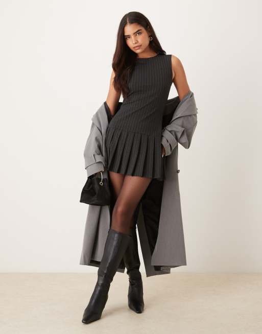 Robe Merona Sans Manches Col V - Rayures - Tricot - Taille S (petite Taille)