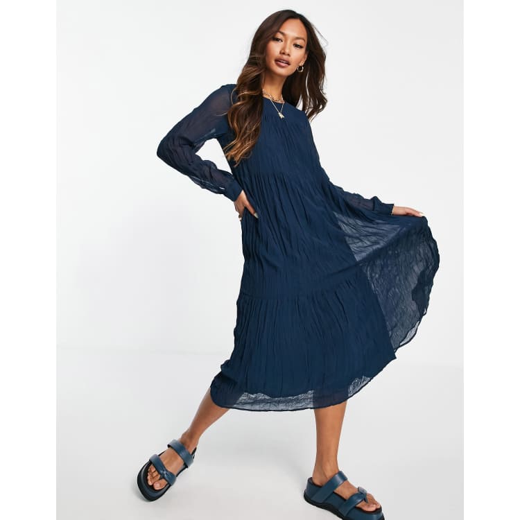Mango robe bleu marine sale
