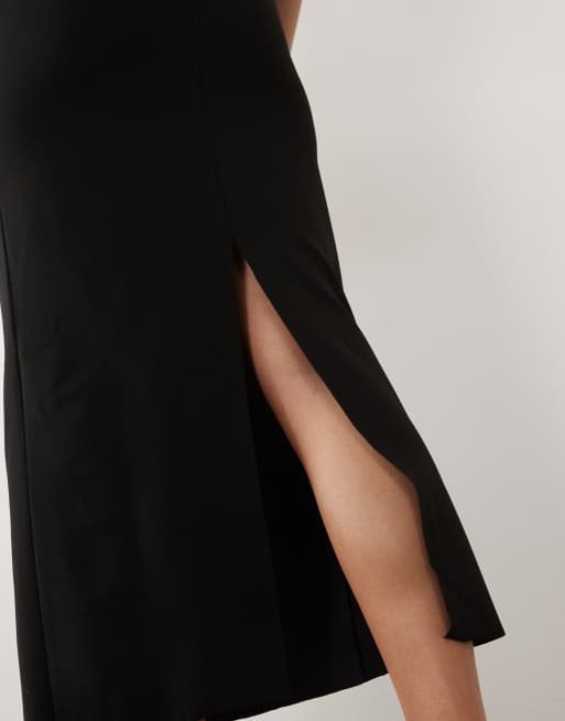 Mango - Robe longue dos nu à bretelles - Noir, 3 de 4