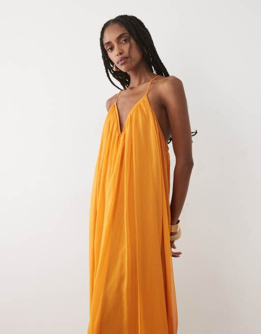 Mango - Robe longue fluide - Orange vif, 4 de 4