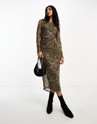 Mango maxi dress in leopard print - ASOS Price Checker