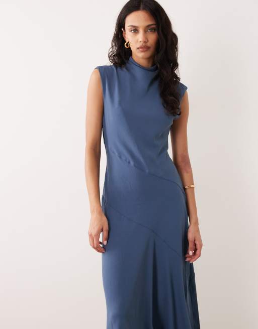 Mango - Robe longue sans manches - Bleu cendré, 2 de 4