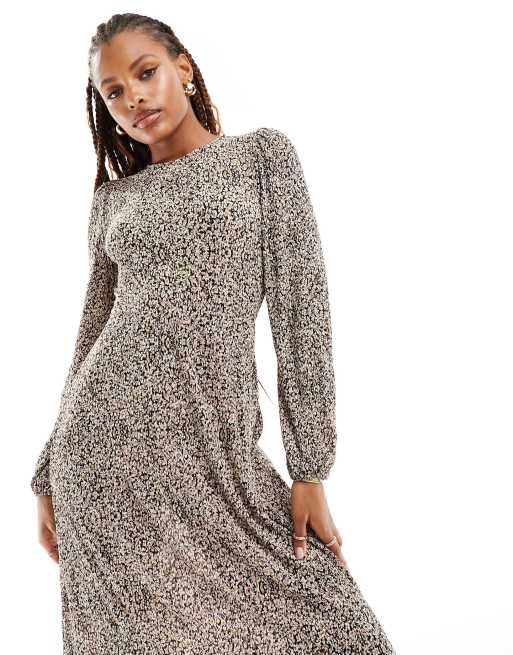 Robe longue leopard mango hot sale