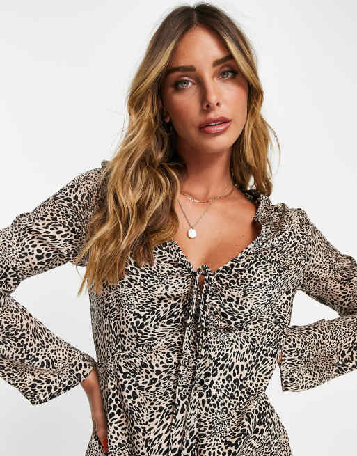 Robe longue leopard discount mango