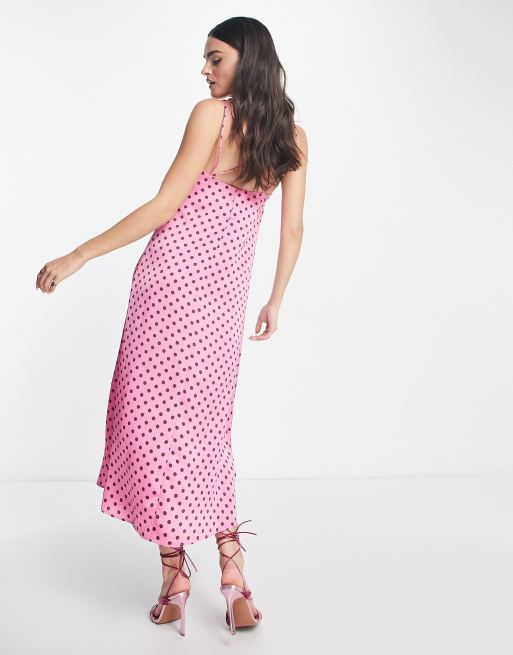 Mango robe longue clearance rose